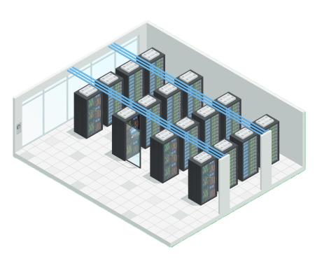 Documentation of the rack & slot infrastructure in the data centre